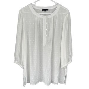 T7 NAPA VALLEY‎ White Embroidered Blouse Top Boho